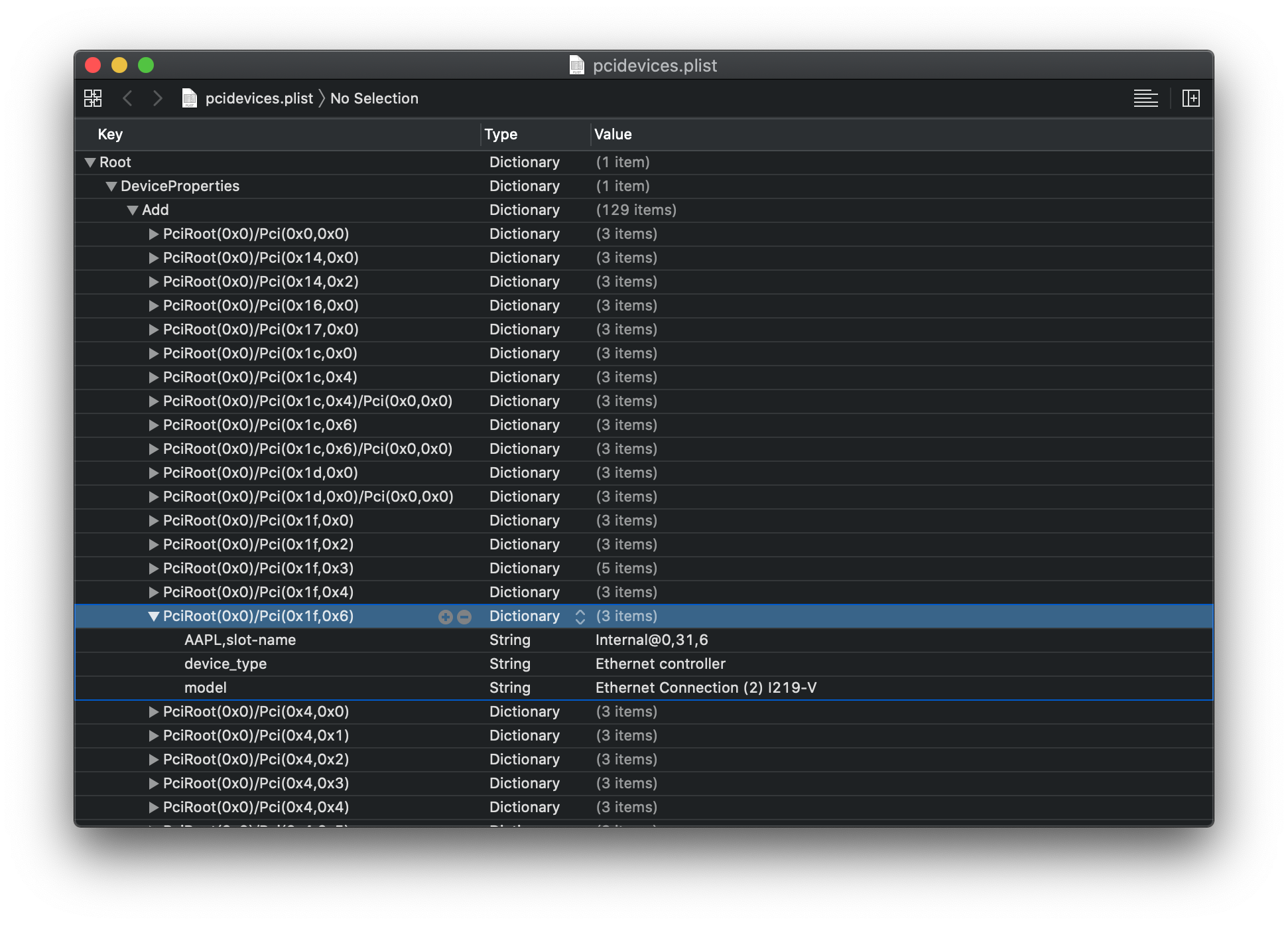 Copy PciRoot